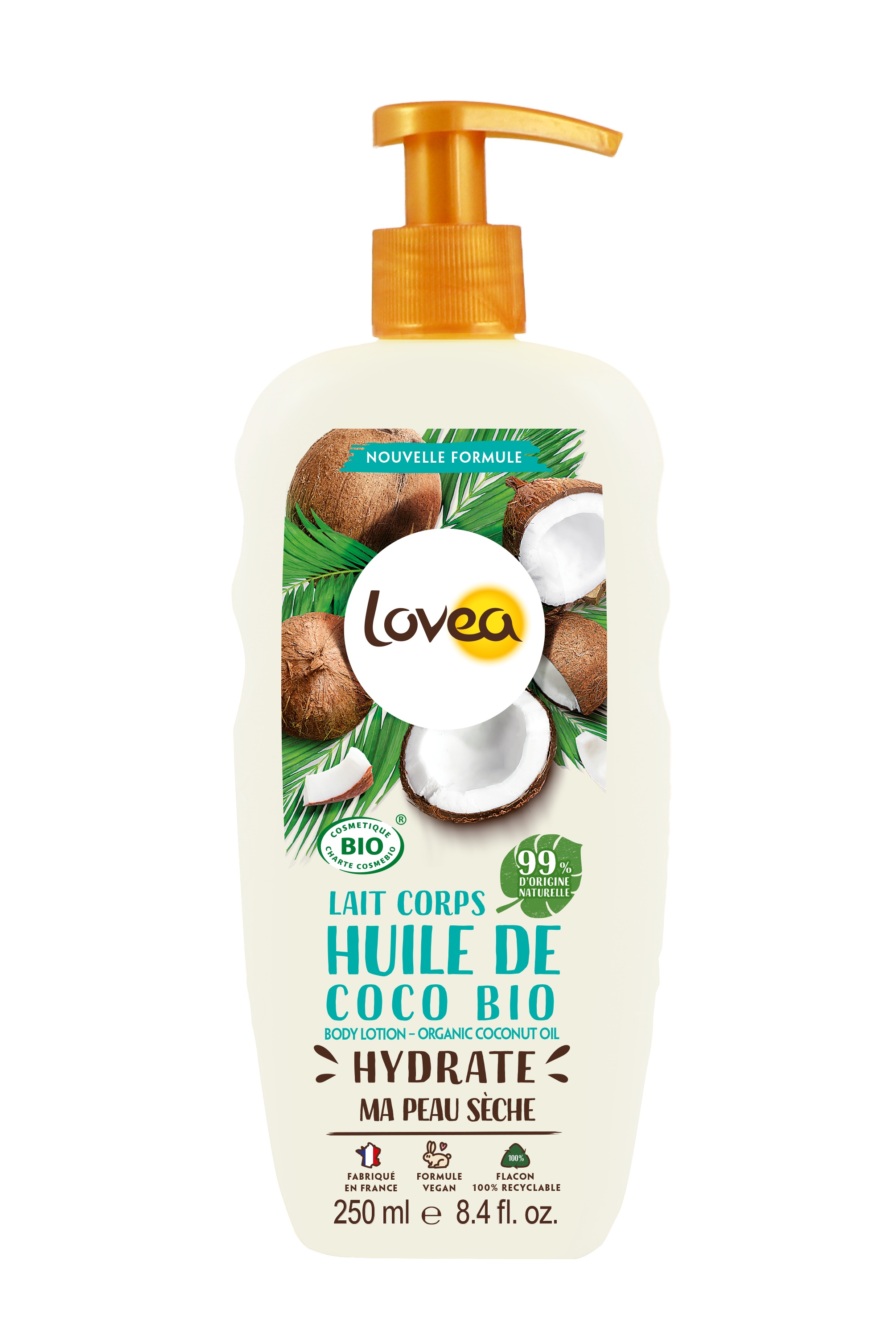 LOVEA BODY LOTION ORGANIC COCNUT OIL FOR DRY SKIN
