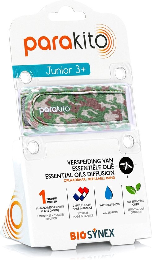 PARAKITO ANTI MUGGEN ARMBAND JUNIOR CAMOUFLAGE   2X NAVULLING
