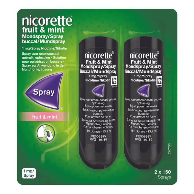 NICORETTE MONDSPRAY 1 MG FRUIT EN MINT DUO