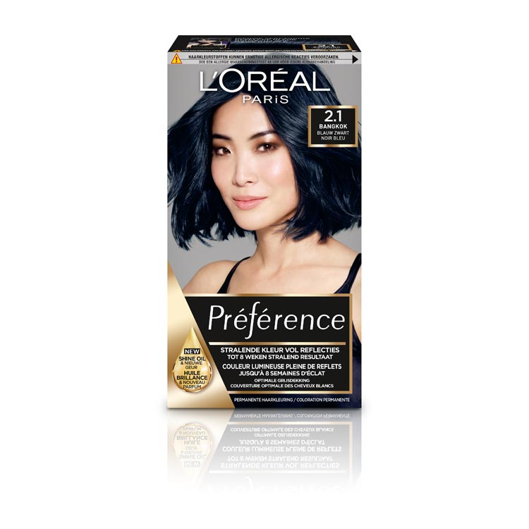 LOREAL PARIS PREFERENCE 2.1 BANGKOK BLAUW ZWART