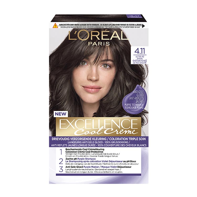 LOREAL PARIS EXCELLENCE COOL CREME 4.11 ULTRA AS BRUIN