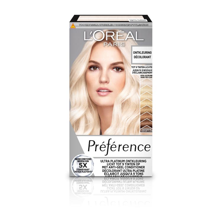LOREAL PARIS PREFERENCE ULTRA PLATIUM PLATIUM BLOND ONTKLEURING