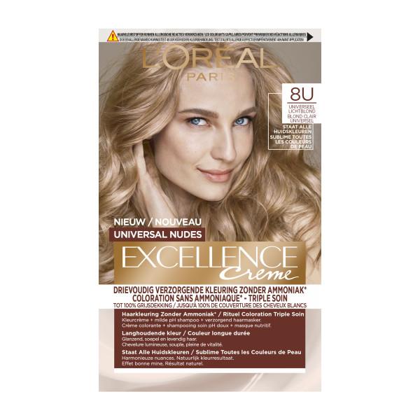 LOREAL PARIS EXCELLENCE CREME UNIVERSAL NUDES 8U LICHTBLOND
