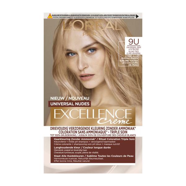 LOREAL PARIS EXCELLENCE CREME UNIVERSAL NUDES 9U ZEER LICHTBLOND