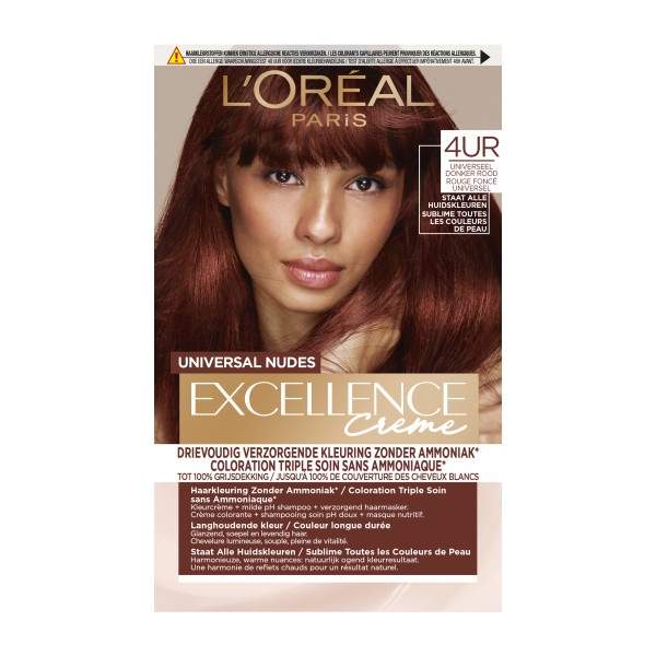 LOREAL PARIS EXCELLENCE CREME UNIVERSAL NUDES 4UR DONKER ROOD