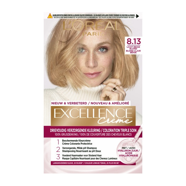 LOREAL PARIS EXCELLENCE CREME 8,13 LICHT BEIGE BLOND