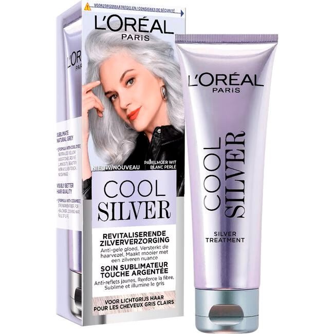 LOREAL PARIS COOL SILVER PARELMOER WIT REVITALISERENDE ZILVER VERZORGING
