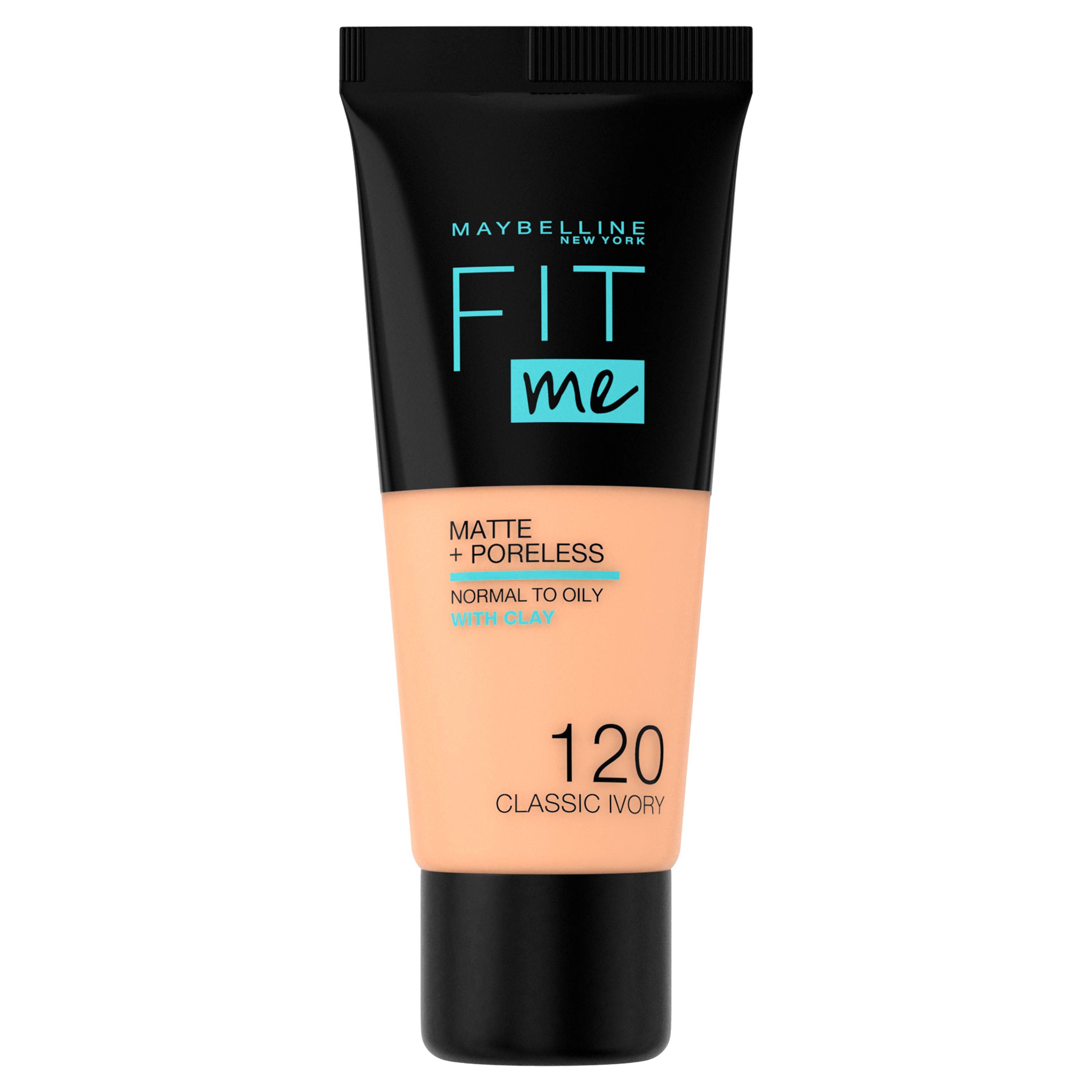 MAYBELLINE FOUNDATION  FIT ME MATTE   PORELESS 120 CLASSIC IVORY