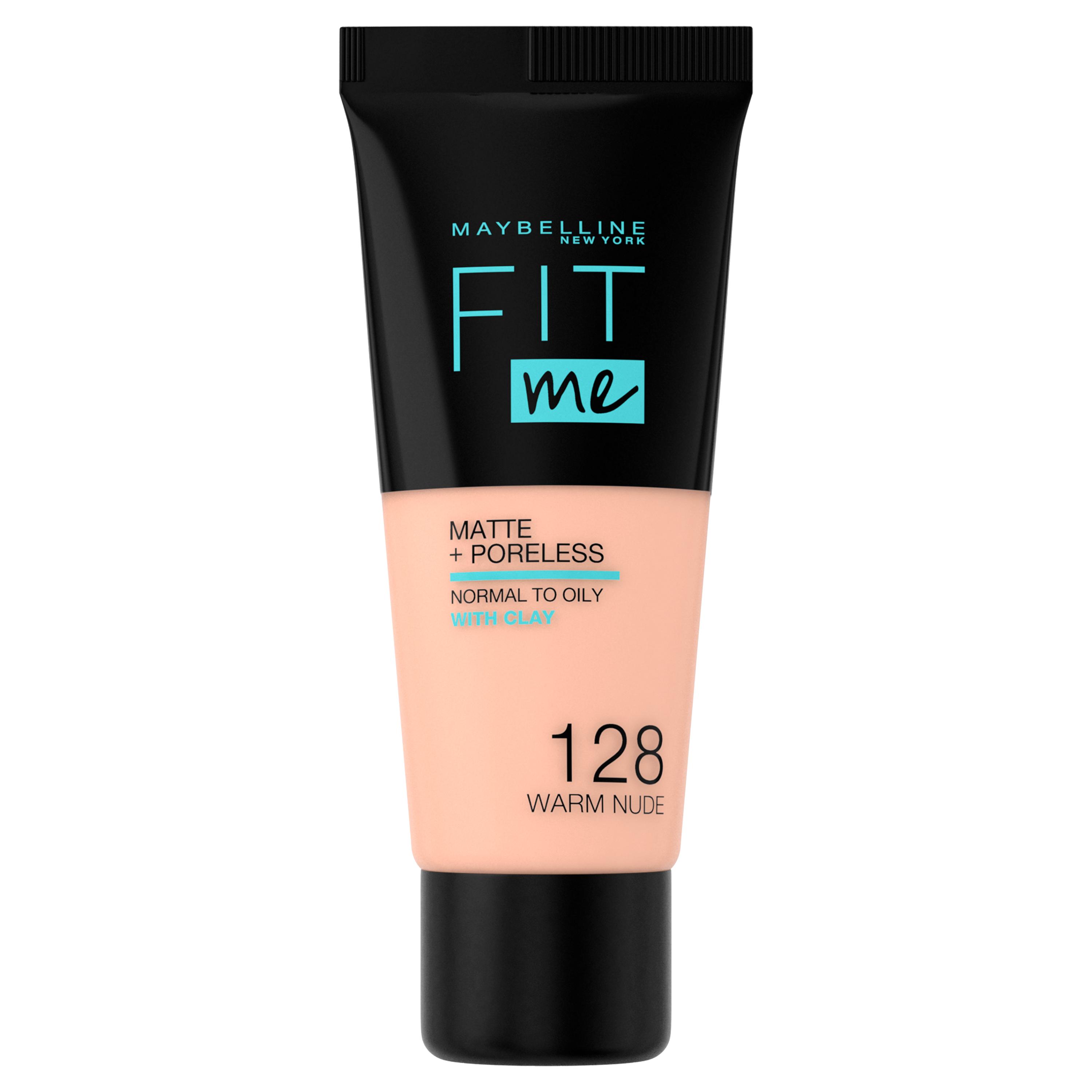 MAYBELLINE FOUNDATION  FIT ME MATTE   PORELESS 128 WARM NUDE