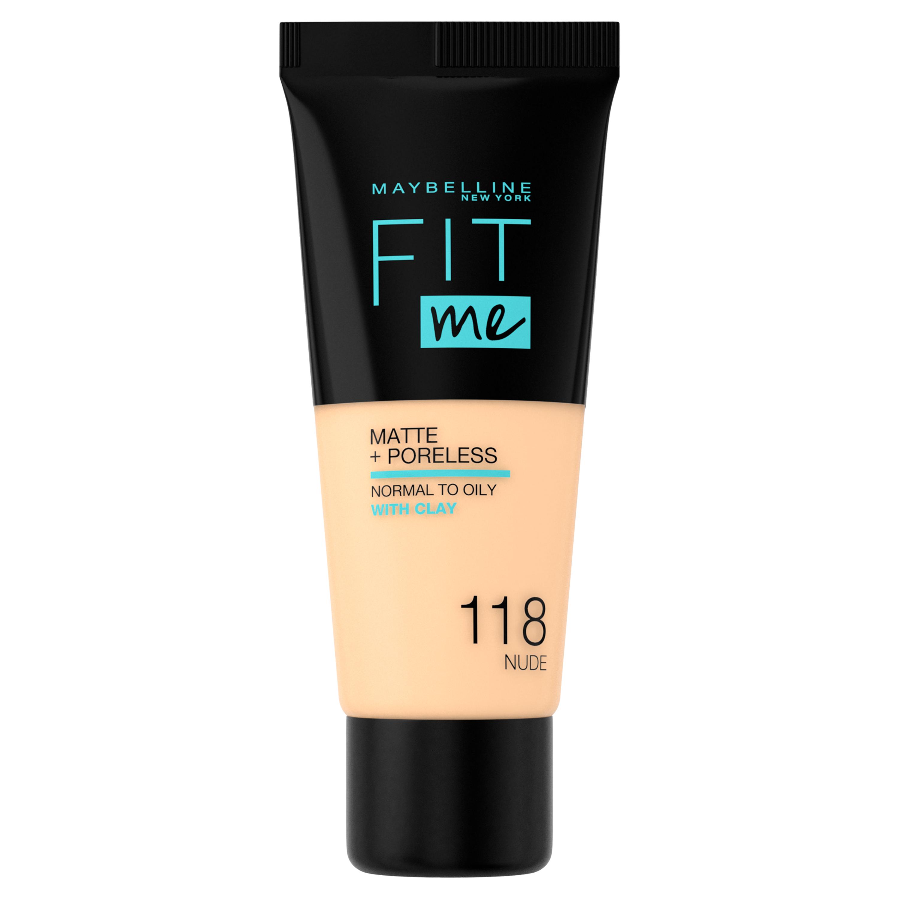 MAYBELLINE FOUNDATION  FIT ME MATTE   PORELESS 118 NUDE