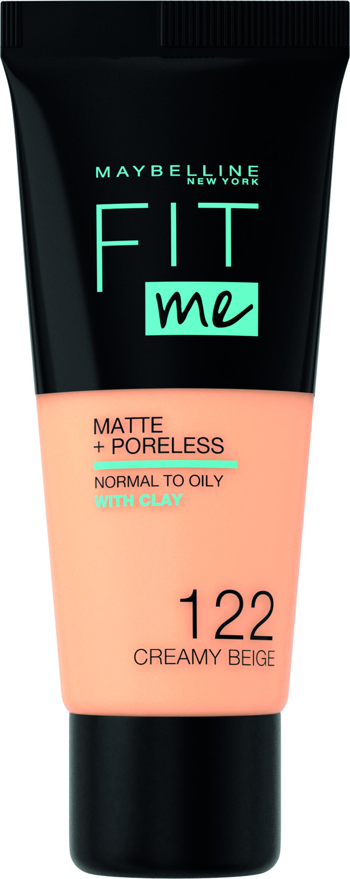 MAYBELLINE FOUNDATION  FIT ME MATTE   PORELESS 122 CREAMY BEIGE