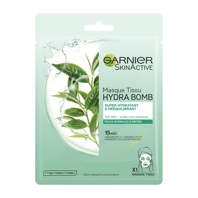 GARNIER SKIN ACTIVE HYDRA BOMB MASKER TISSUES GEMENGDE HUID