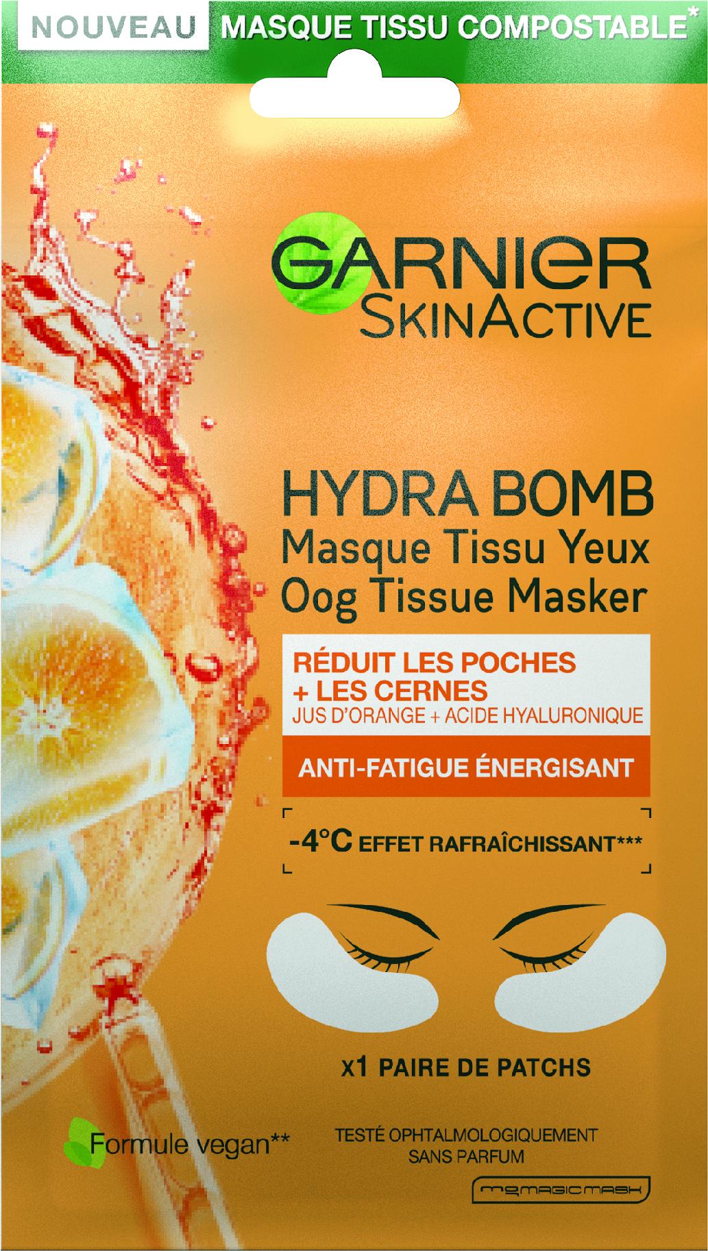 GARNIER SKIN ACTIVE HYDRA BOMB MASKER TISSUES ORANGE