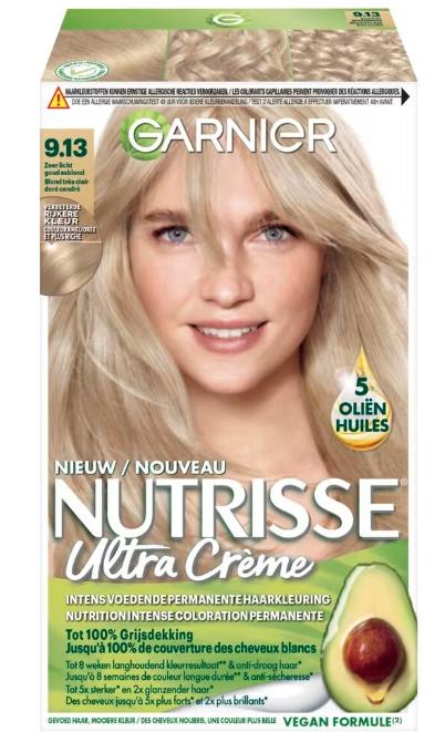 GARNIER NUTRISSE CREME 9.13 ZEER LICHT GOUD ASBLOND