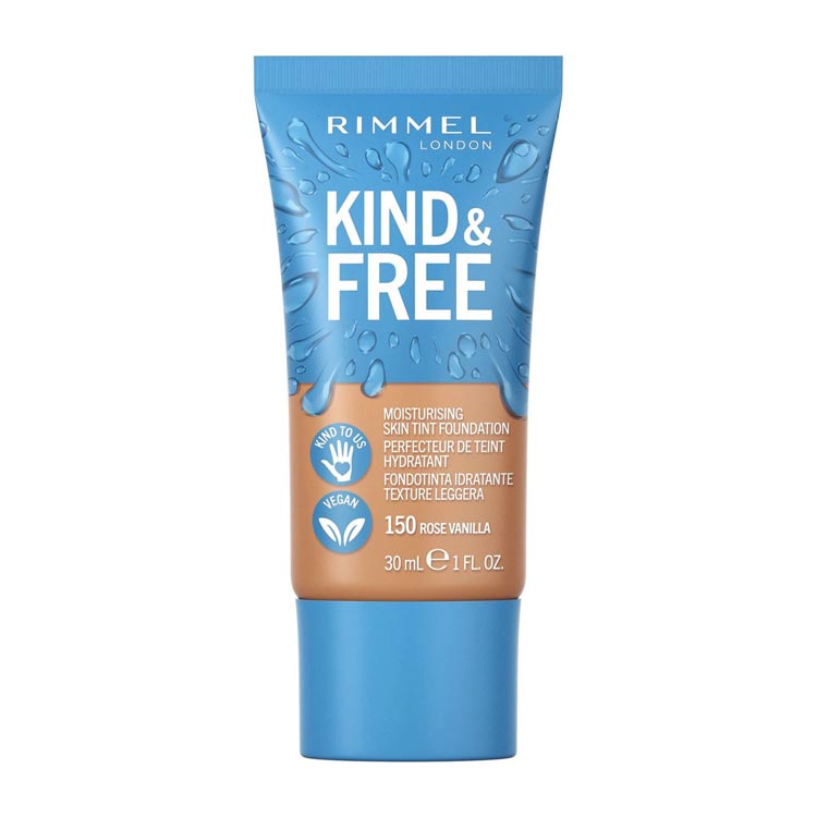 RIMMEL LONDON KIND   FREE VEGAN FOUNDATION 150 ROSE VANILLA
