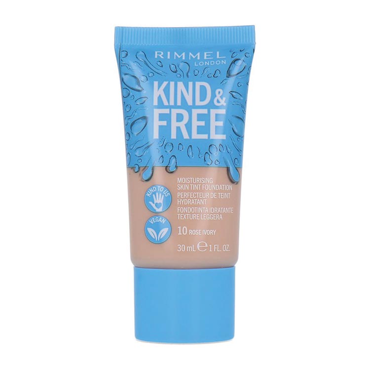 RIMMEL LONDON KIND   FREE VEGAN FOUNDATION 010 ROSE IVORY
