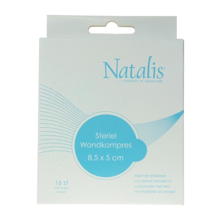 NATALIS GAASKOMPRES STERIEL 8,5X5 CM