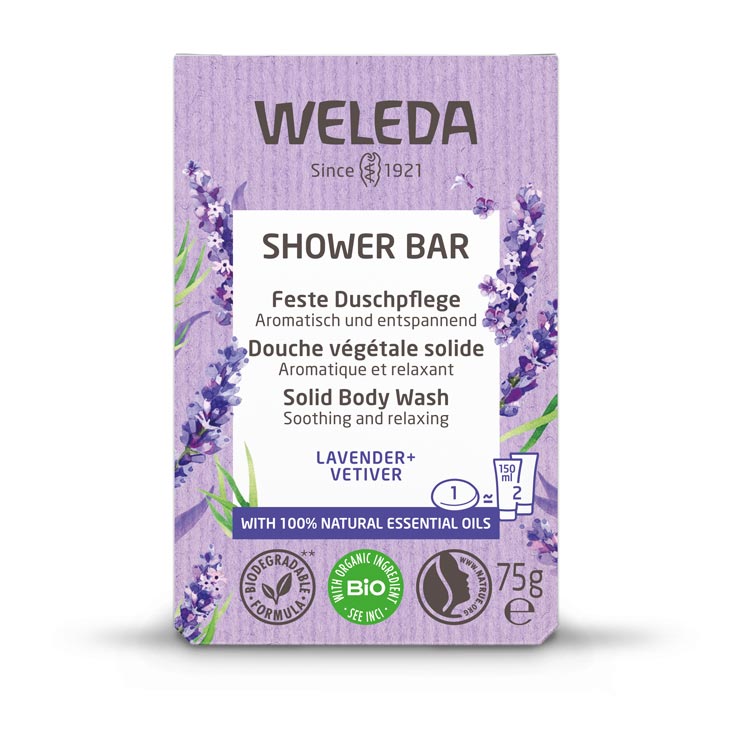 WELEDA SHOWER BAR LAVENDER   VETIVER