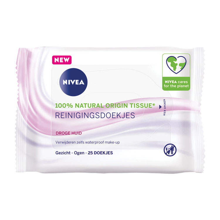 NIVEA ESSENTIALS REINIGINGSDOEKJES VERZACHTENDE DROGE/GEVOELIGE HUID