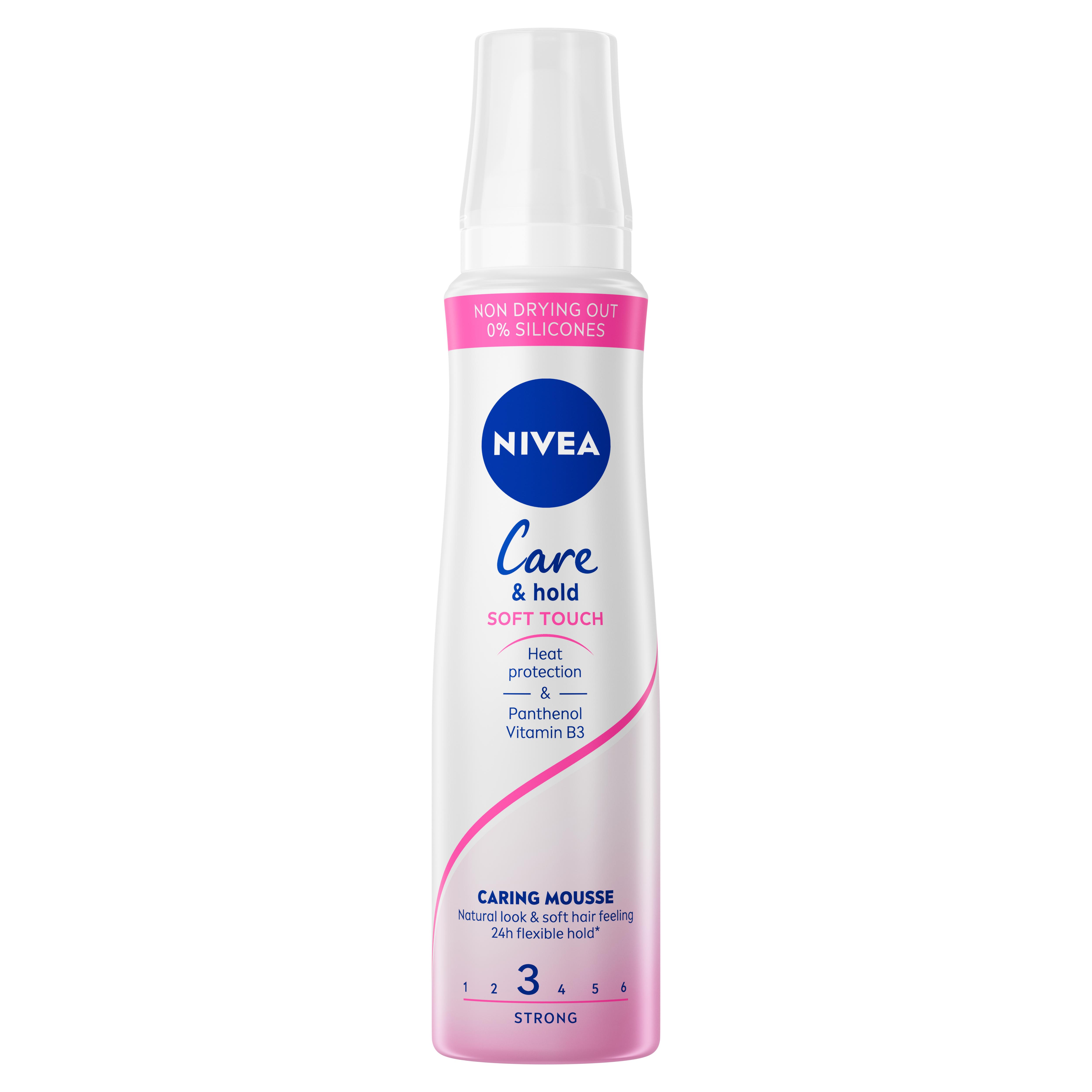 NIVEA HAIR MOUSSE CARE   HOLD SOFT TOUCH CARING