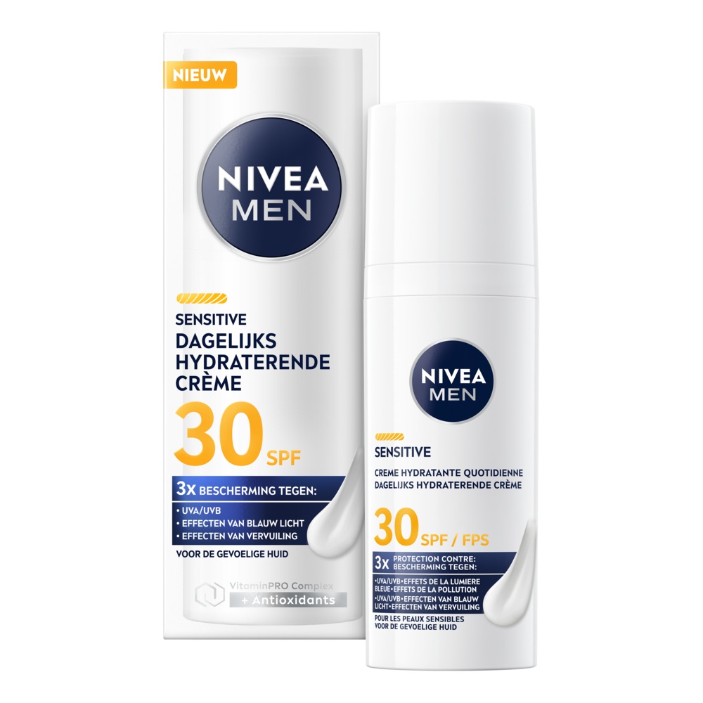 NIVEA MEN SENSTITIVE TRIPLE PROTECT MOISTURISER SPF30