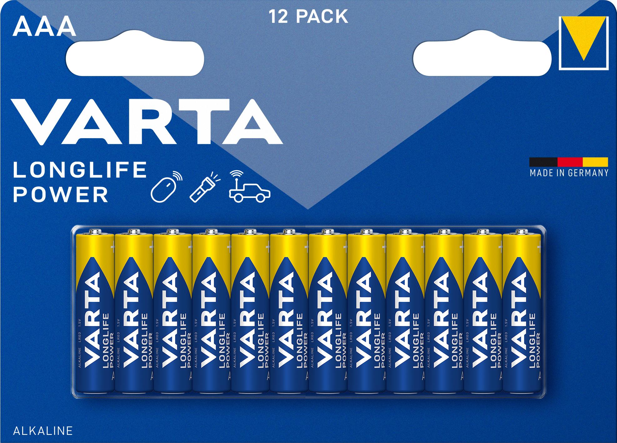 VARTA LONGLIFE POWER ALKALINE AAA LR03