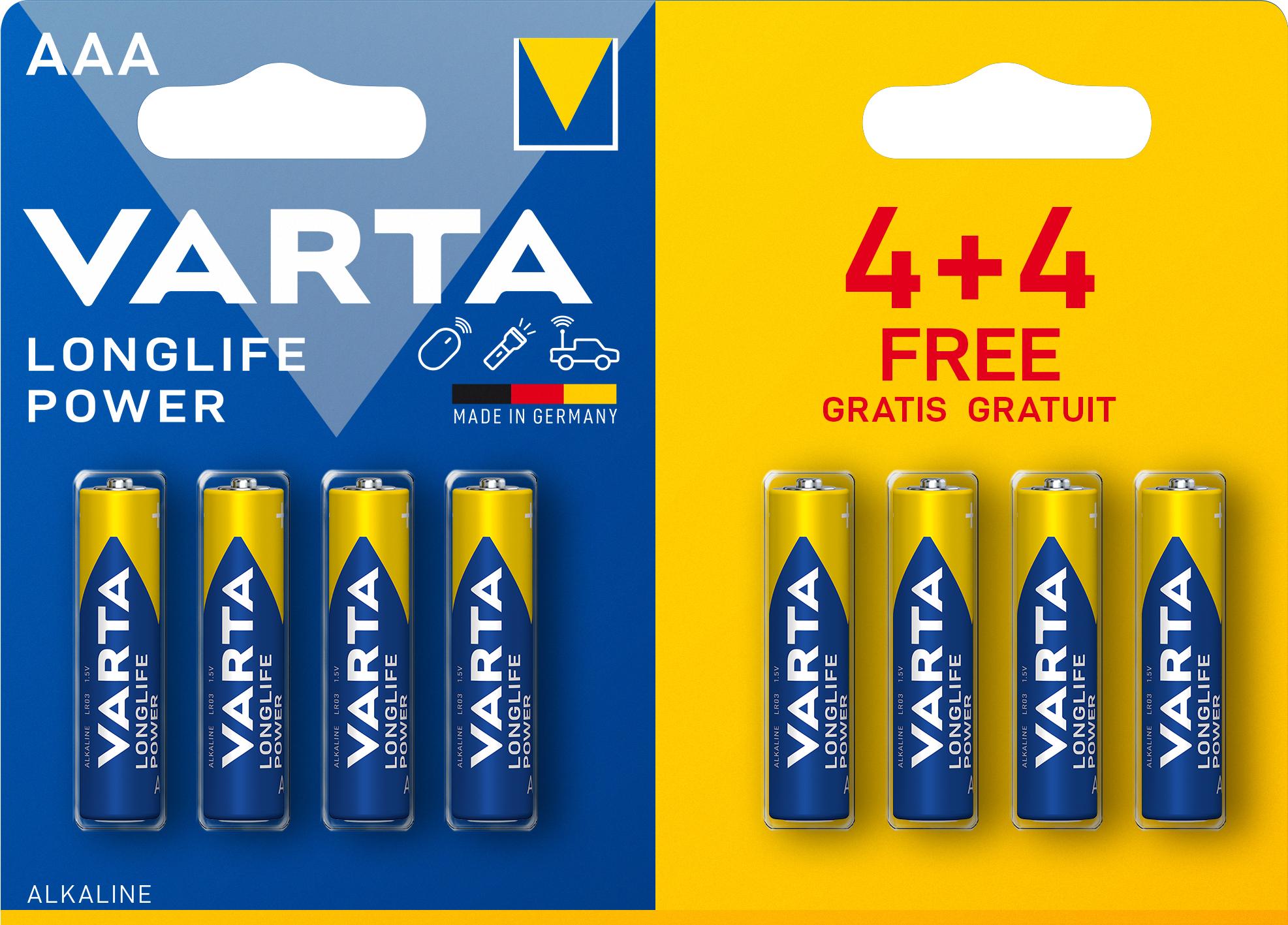 VARTA LONGLIFE POWER ALKALINE AAA/LR03