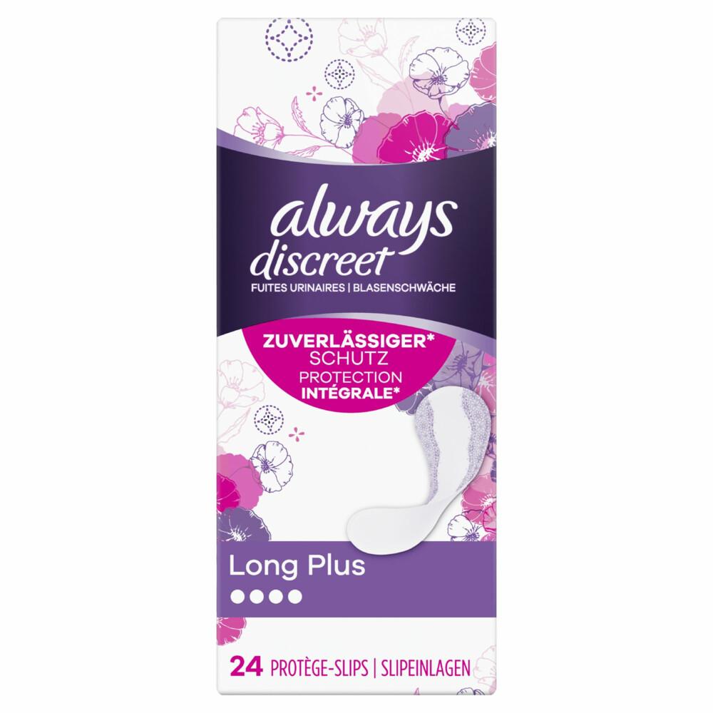 ALWAYS DISCREET VOOR URINEVERLIES INLEGKRUISJES LONG PLUS
