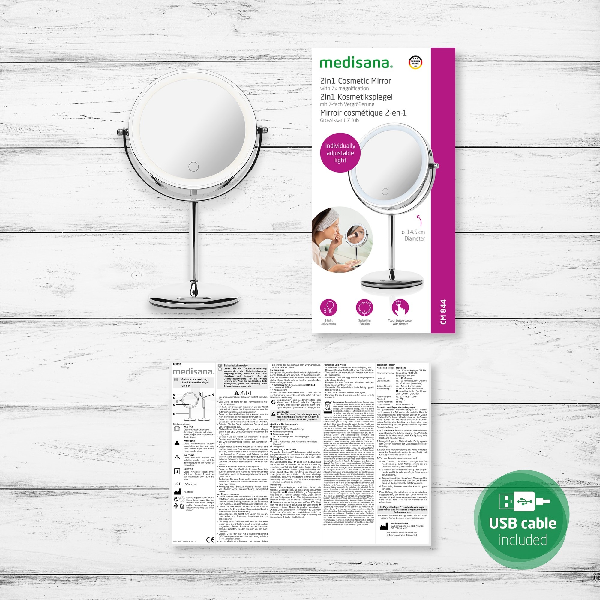 MEDISANA COSMETICA SPIEGEL ROND MET LED VERLICHTING