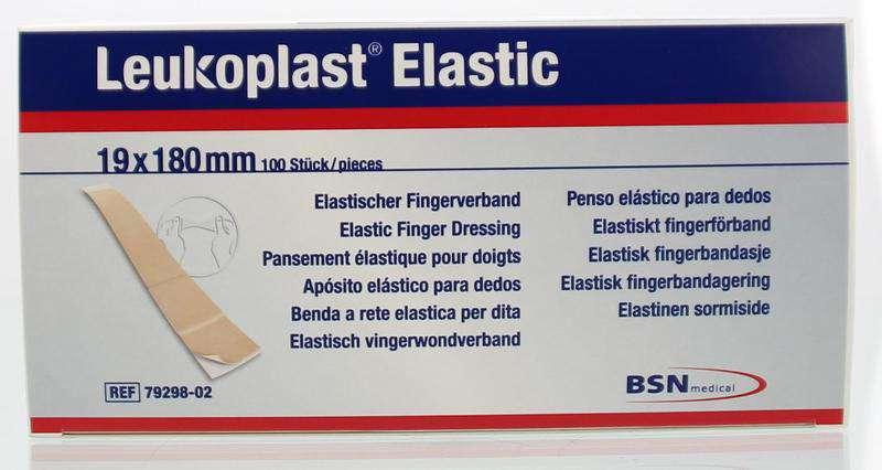 LEUKOPLAST ELASTIC VINGERPLEISTER 19X180MM