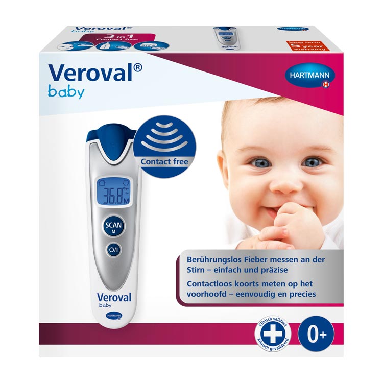VEROVAL BABY KOORTSTHERMOMETER INFRAROOD 3IN1