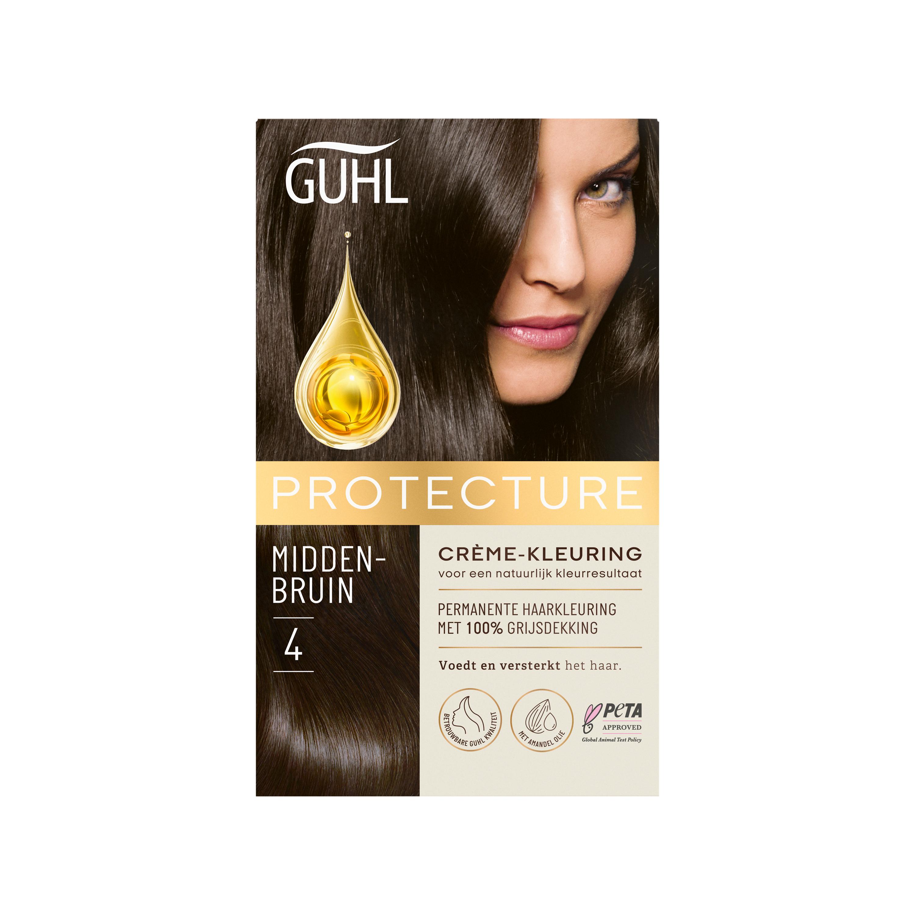 GUHL PROTECTURE BESCHERMENDE CREME-KLEURING 4 MIDDENBRUIN