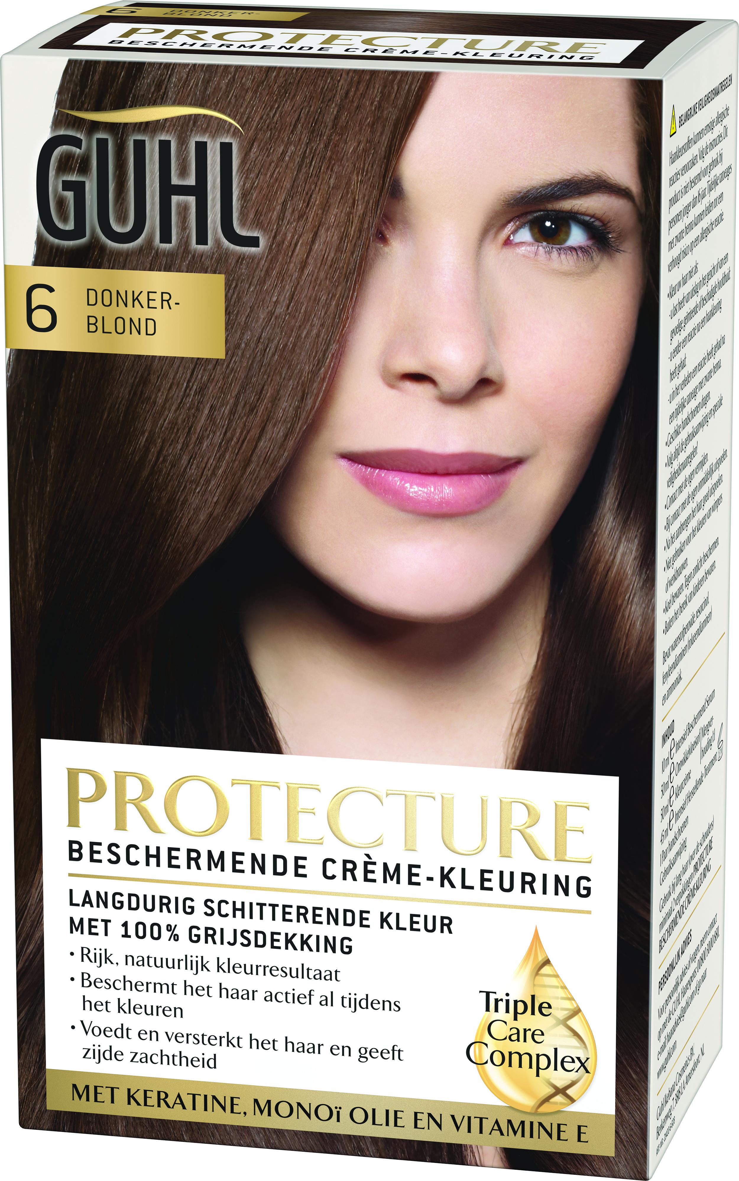 GUHL PROTECTURE BESCHERMENDE CREME-KLEURING 6 DONKERBLOND