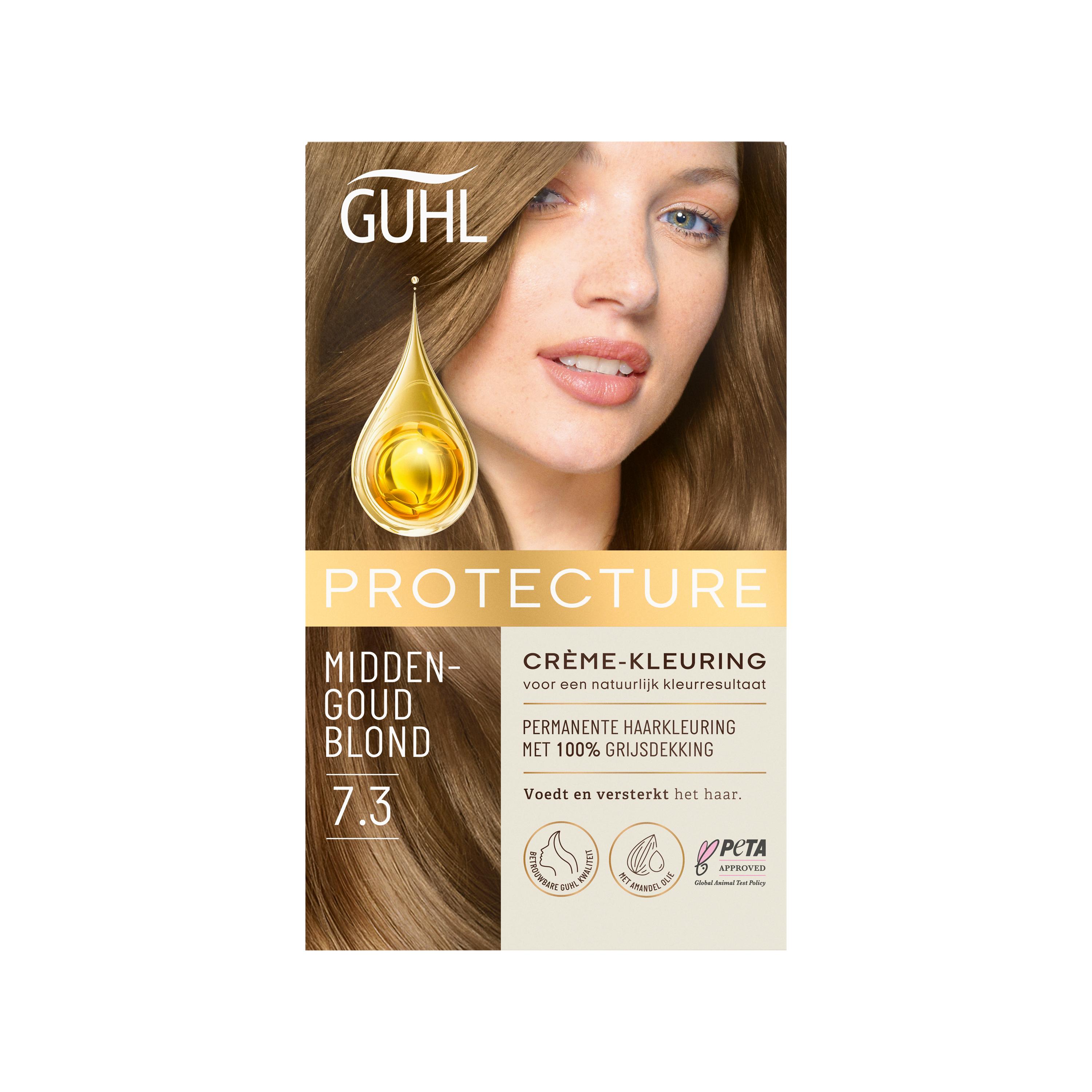 GUHL PROTECTURE BESCHERMENDE CREME-KLEURING 7.3 MIDDENGOUDBLOND