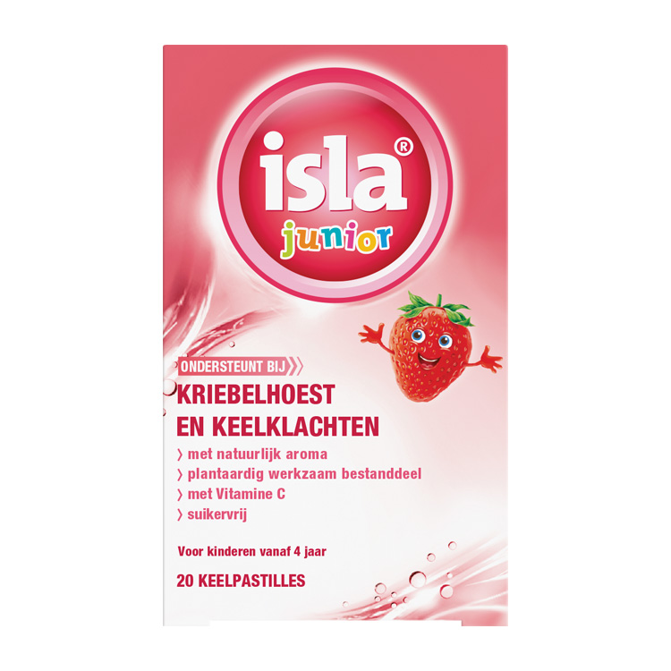ISLA JUNIOR PASTILLES AARDBEI SUIKERVRIJ
