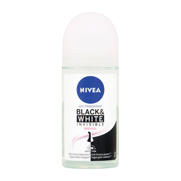 NIVEA DEOROLLER INVISIBLE BLACK WHITE CLEAR