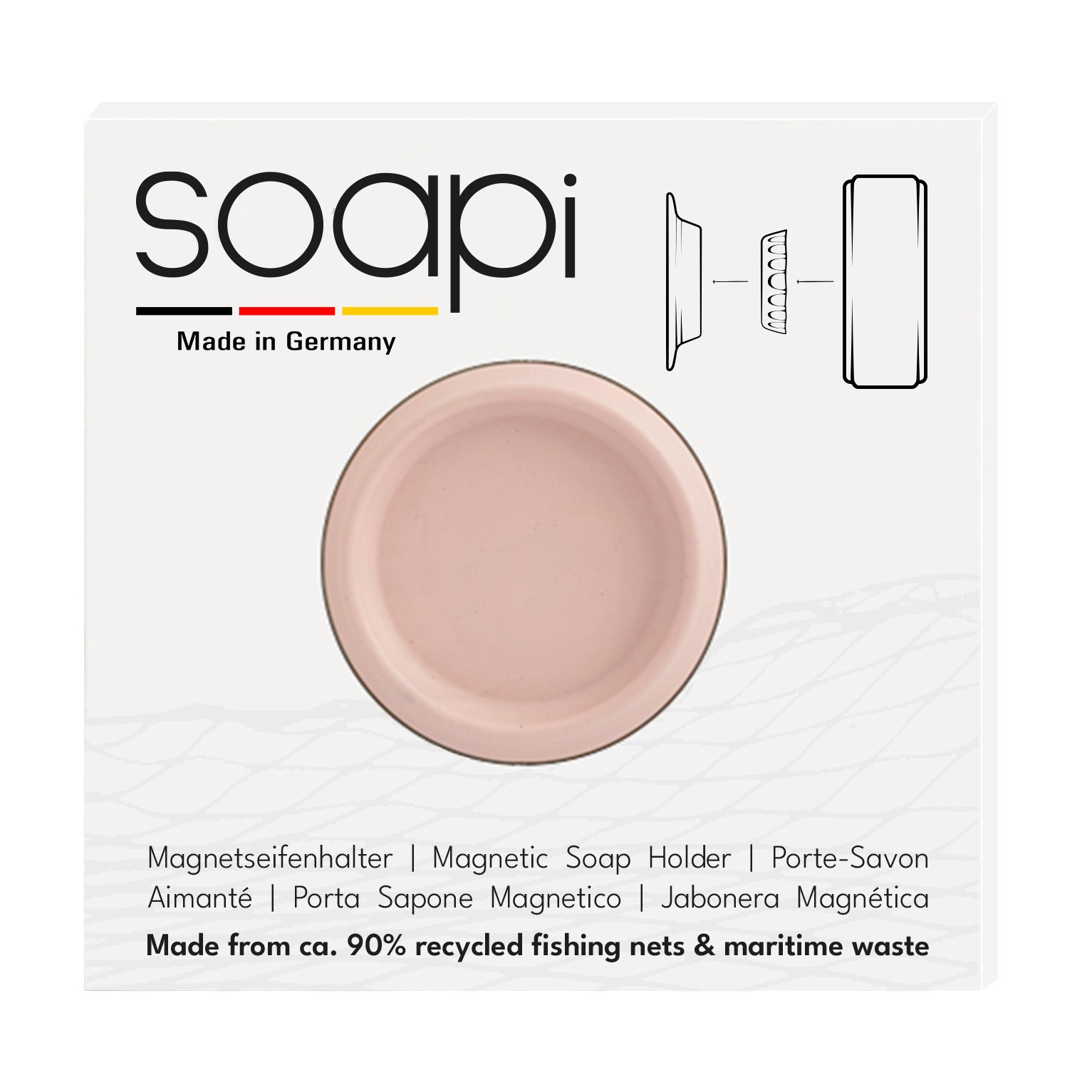 SOAPI MAGNETISCHE ZEEPHOUDER PEACH