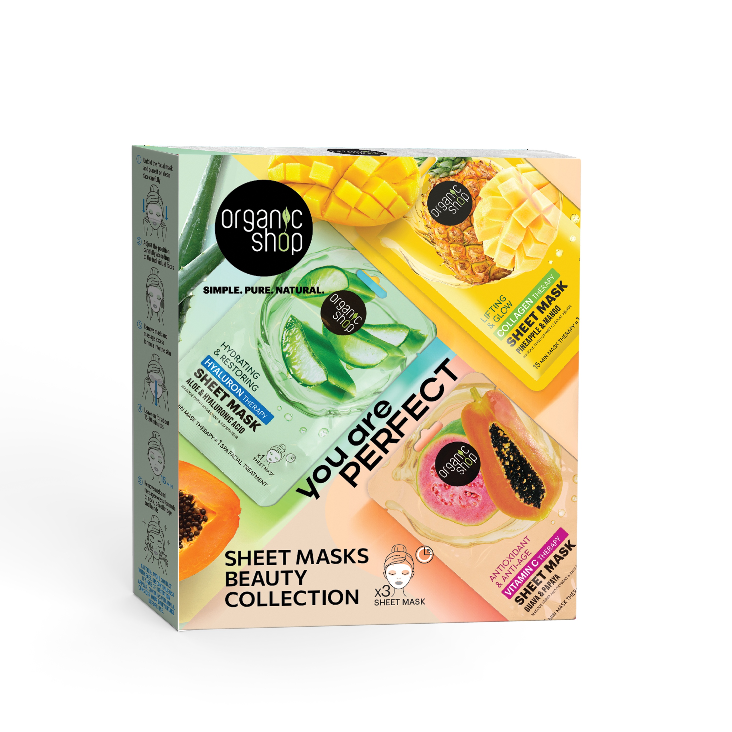 GVPD ORGANIC SHOP SHEET MASKS BEAUTY COLLECTION