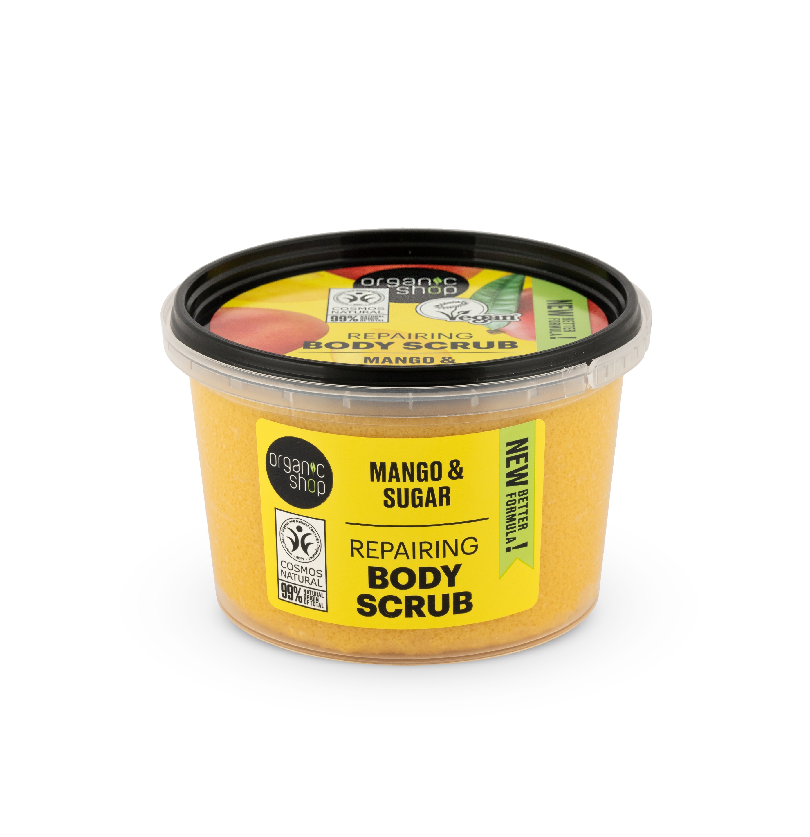 ORGANIC SHOP BODY SCRUB KENYAN MANGO COSMOS NATURAL