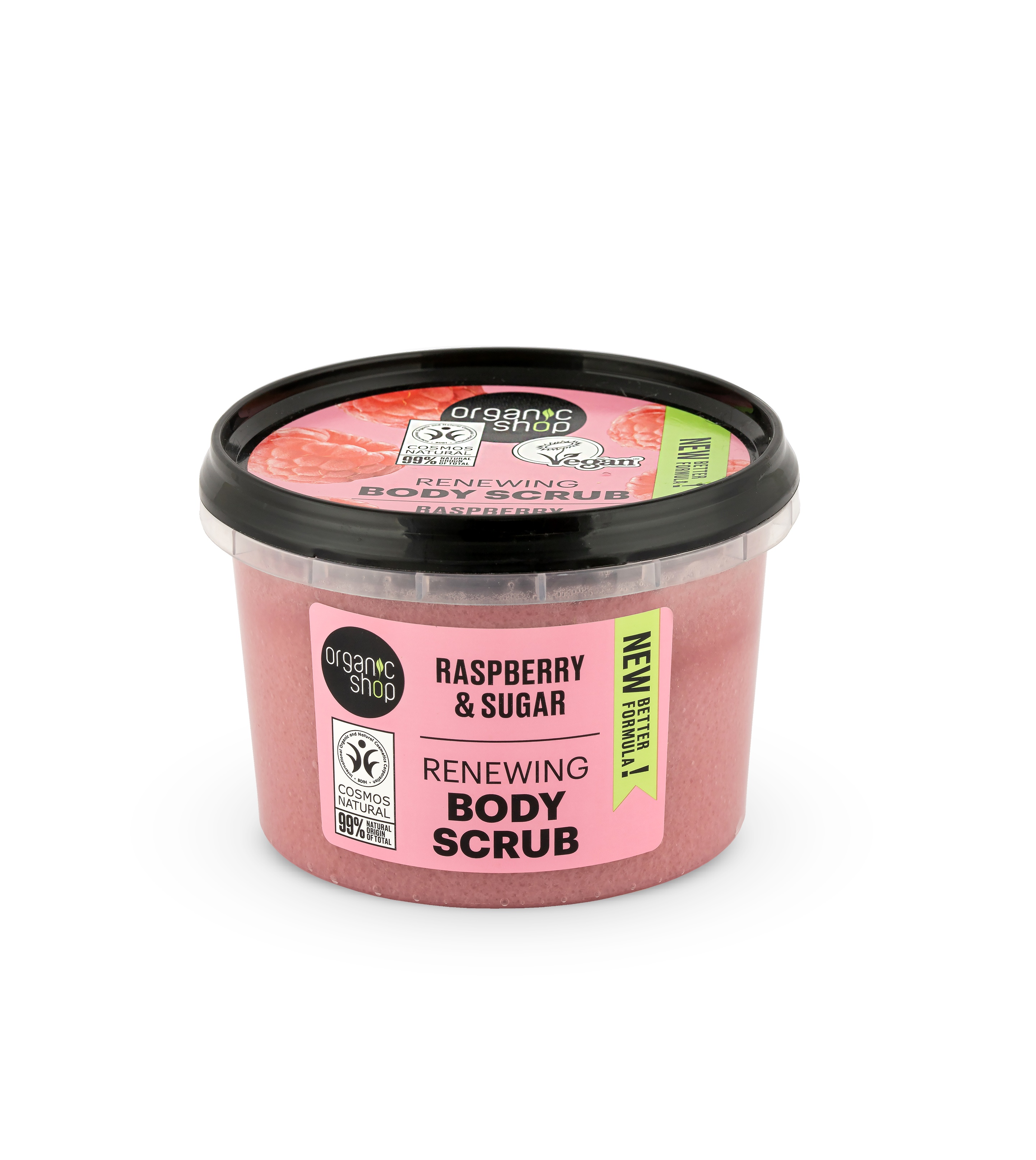 ORGANIC SHOP BODY SCRUB RASPBERRY COSMOS NATURAL
