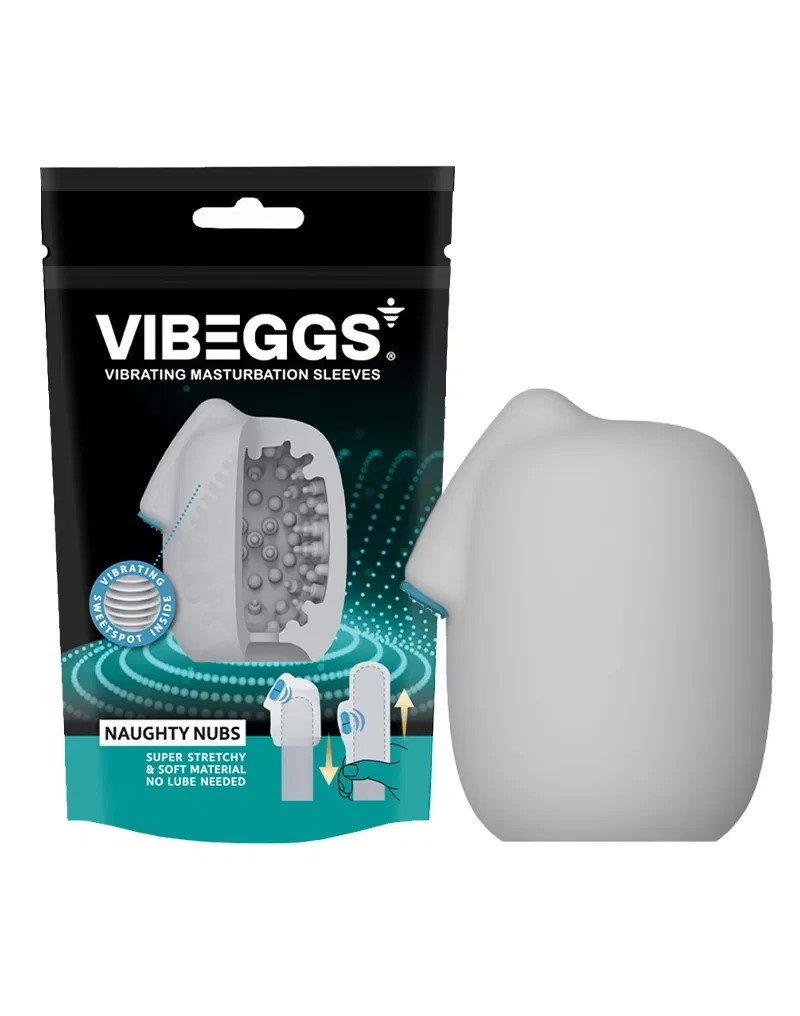 VIBEGGS NAUGHTY NUBS VIBRERENDE MASTURBATIE SLEEVE