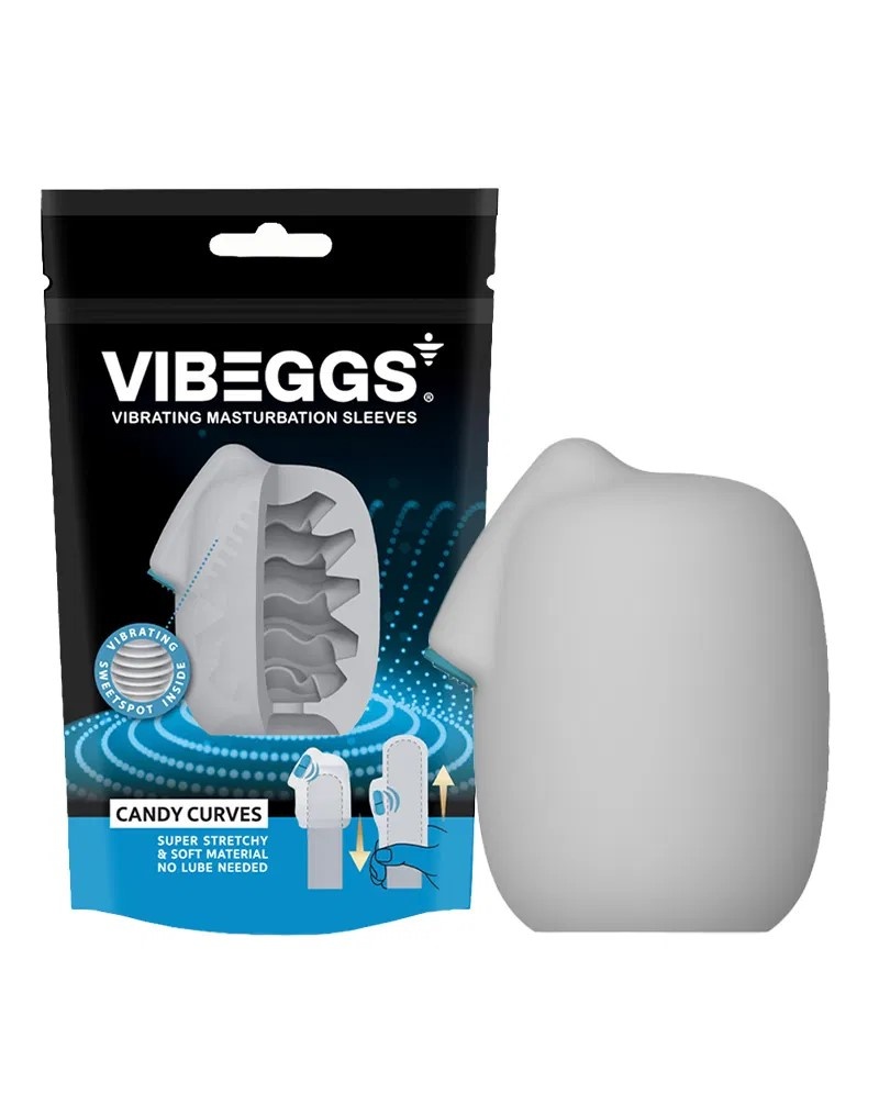 VIBEGGS CANDY CURVES VIBRERENDE MASTURBATIE SLEEVE