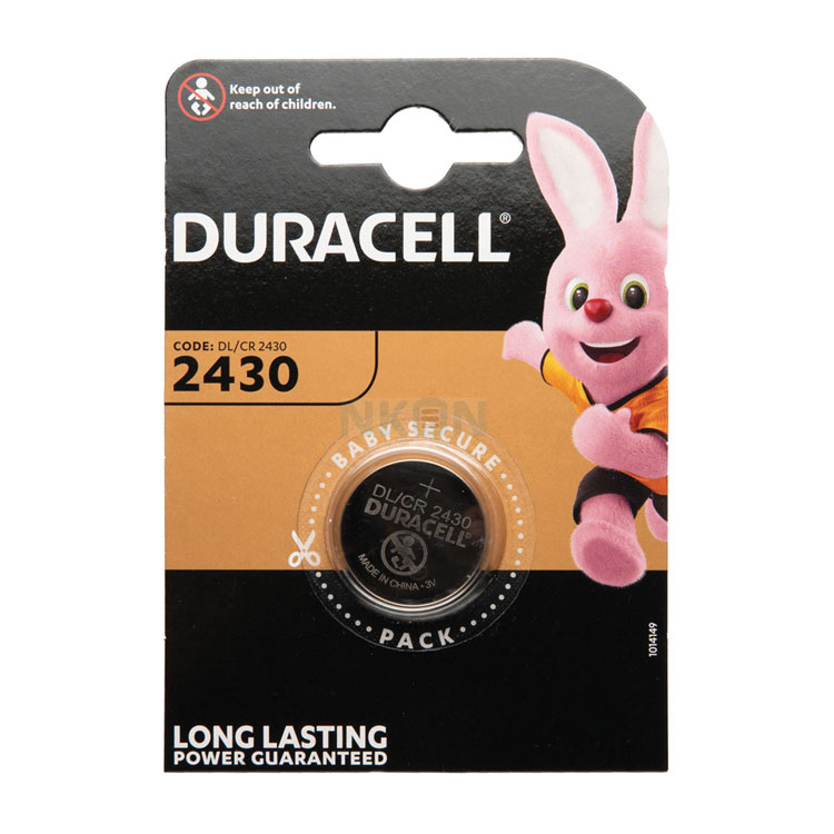 DURACELL KNOOPCEL LITHIUM KNOOPCEL CR2430 3VOLT