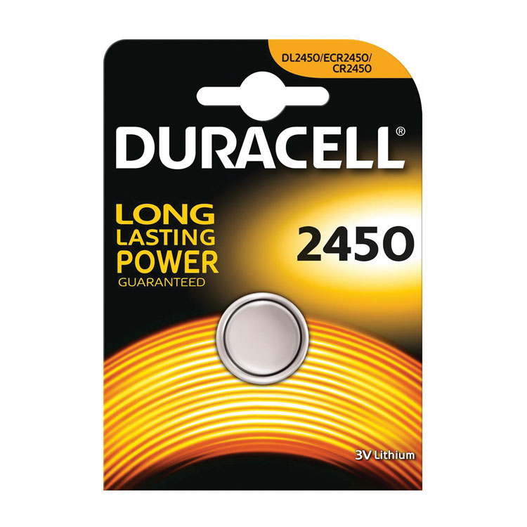 DURACELL LITHIUM KNOOPCEL CR2450 3VOLT
