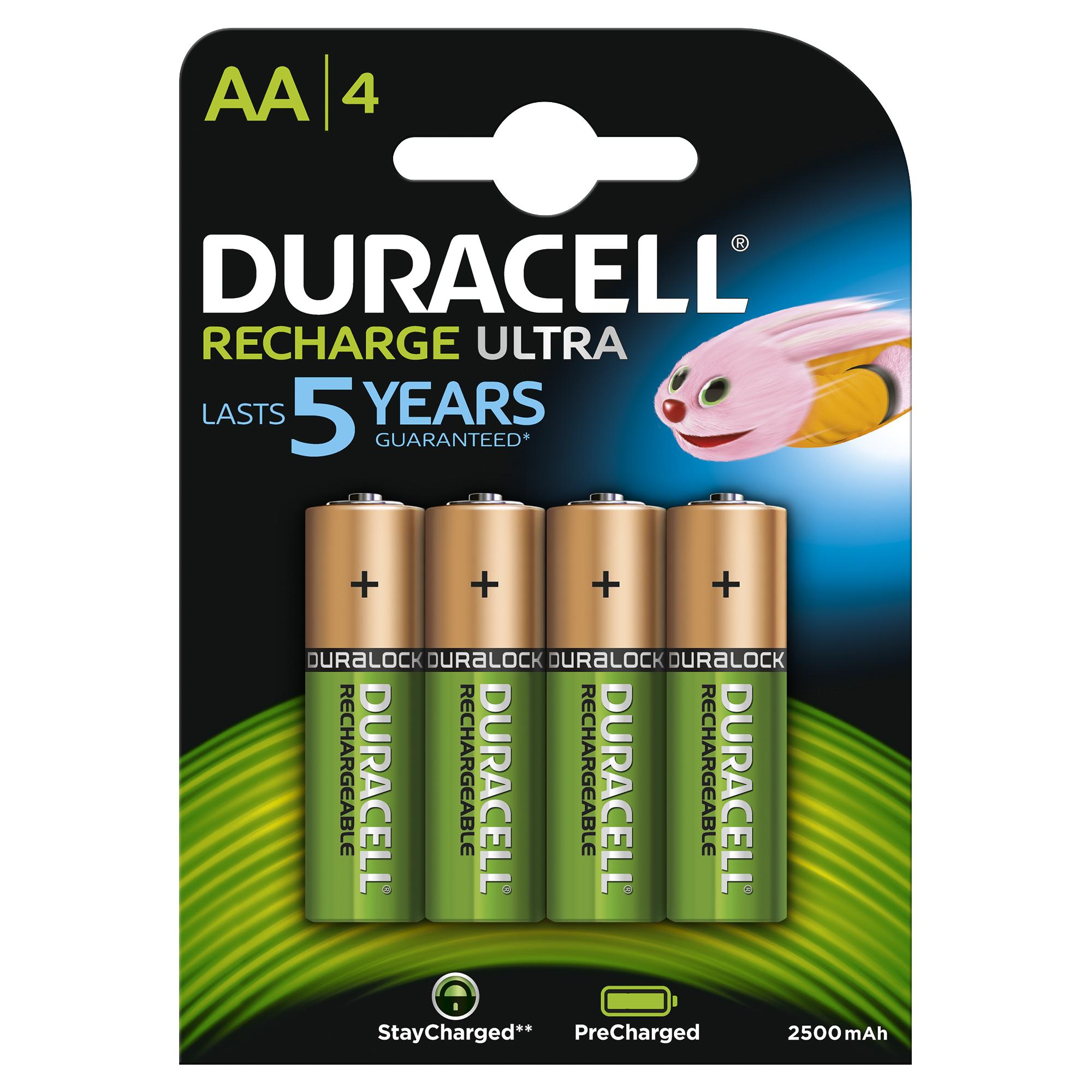 DURACELL RECHARGEABLE NIMH STAY CHARGED AA/HR6 2500MAH