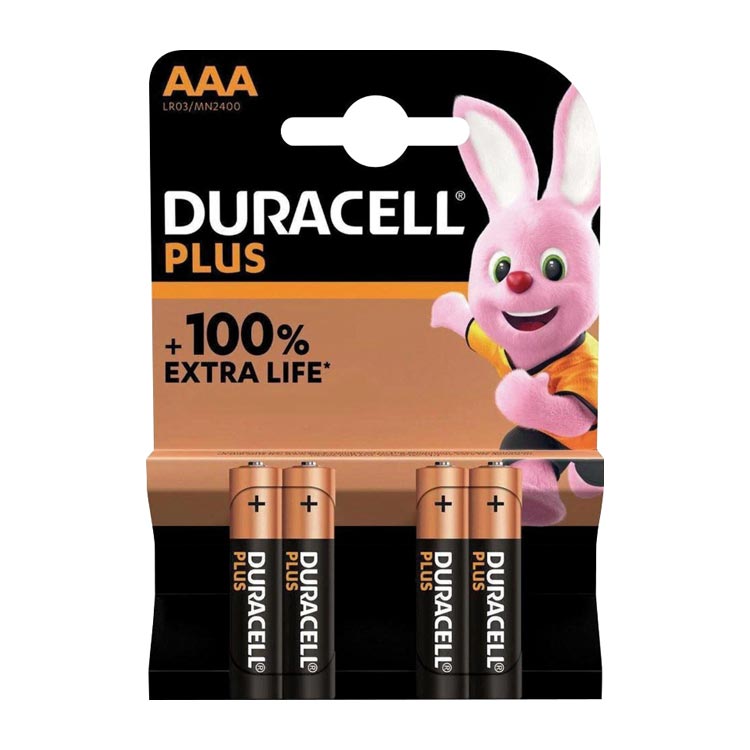 DURACELL PLUS ALKALINE 100%  AAA LR03
