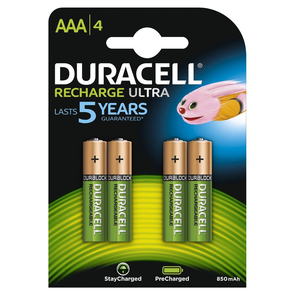 DURACELL RECHARGEABLE NIMH STAY CHARGED AAA/HR03 900MAH
