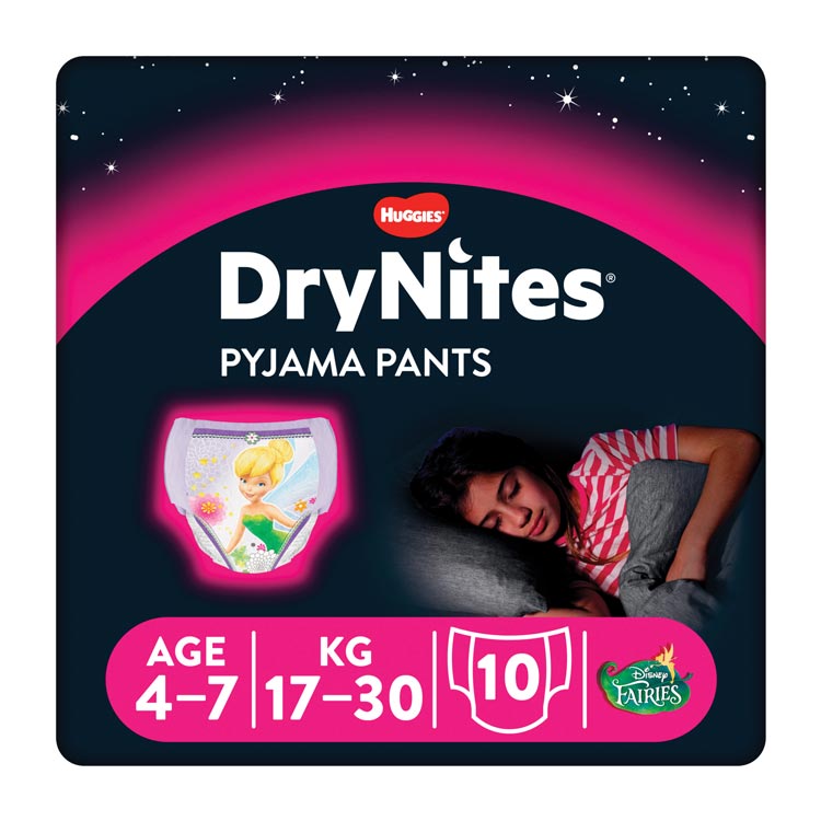 HUGGIES DRYNITES MEDIUM GIRL 4-7 JAAR