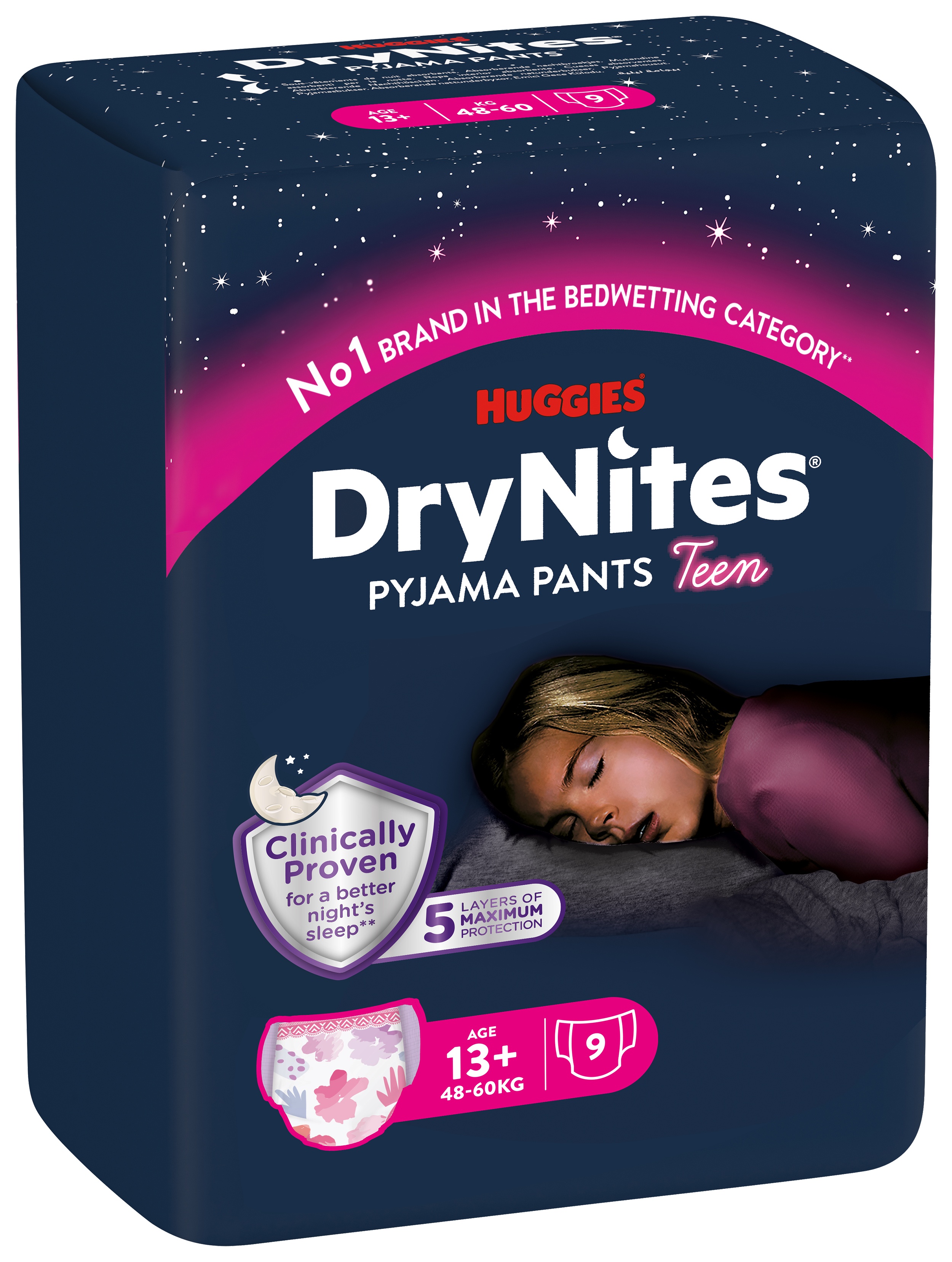 HUGGIES DRYNITES TEENS GIRL 13  JAAR