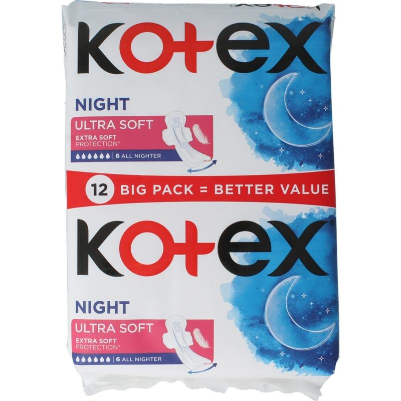 KOTEX ULTRA SOFT DUO NIGHT VLEUGELS